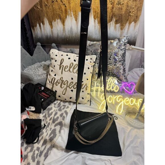 Bandolier shay black gold convertible crossbody bag & multi wear straps leather - Picture 7 of 10